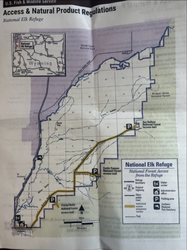 map of with access road highlighted for antler possession permission