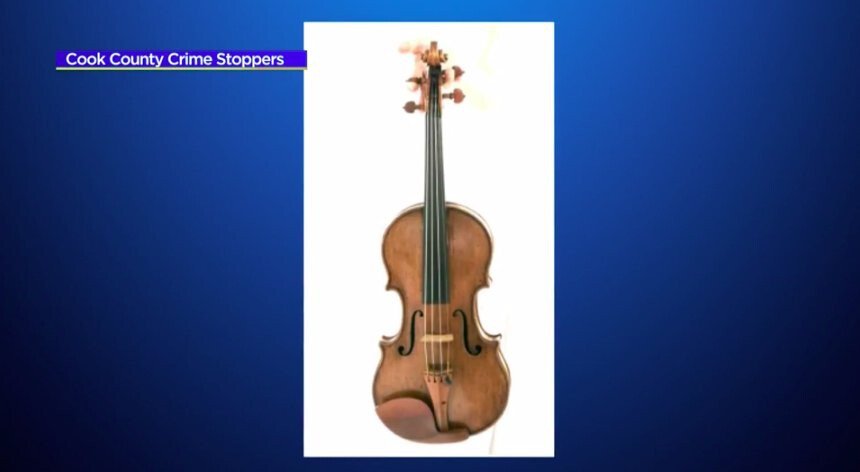 <i>Cook County Crime Stoppers/WBBM</i><br/>A Chicago violinist is asking the public's help in finding her stolen violin.