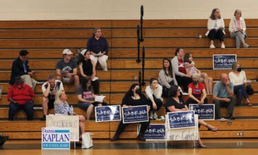 School board candidates and their supporters attend a student-hosted candidate forum at West Forsyth High School in Clemmons