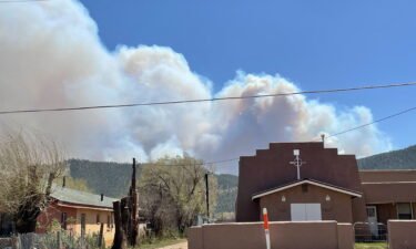 Smoke from the Calf Canyon fire could be seen in Mora