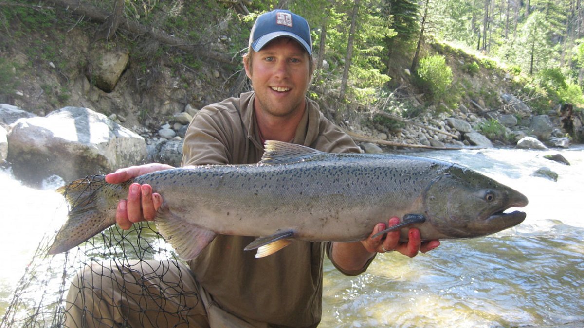 Messner with his spring chinook salmon July 2014