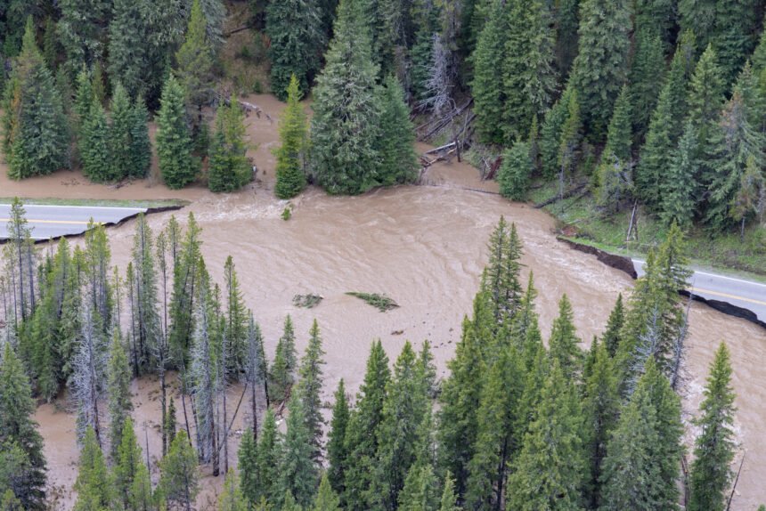Yellowstone flood event 2022: Northeast Entrance Road washouts
