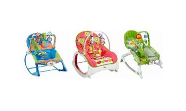 Fisher-Price Infant-to-Toddler Rocker (left and center)