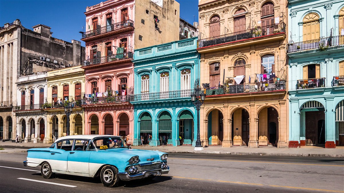 <i>diegograndi/Adobe Stock</i><br/>Classic cars are part of the Old Havana scene. Cuba has been moved to Level 1