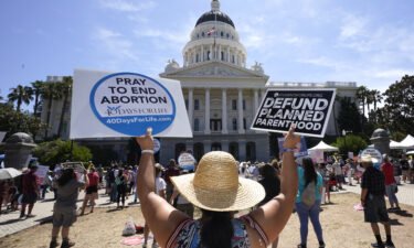Anti-abortion supporters rallied at the Capitol during the California March for Life rally held in Sacramento