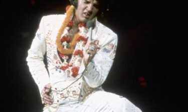 Elvis Presley performs onstage at  the International Convention Center in Honolulu Hawaii in January 1973.