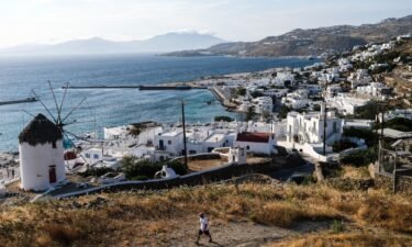 A view of Boni Windmill and the Old Port of Mykonos in May 2020 and this summer lodging will be tight