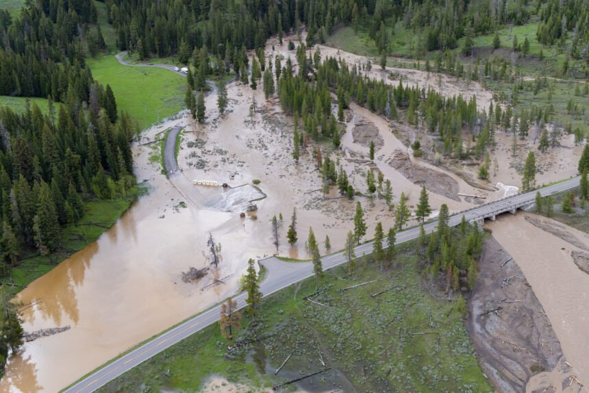 Yellowstone flood event 2022: Pebble Creek Campground