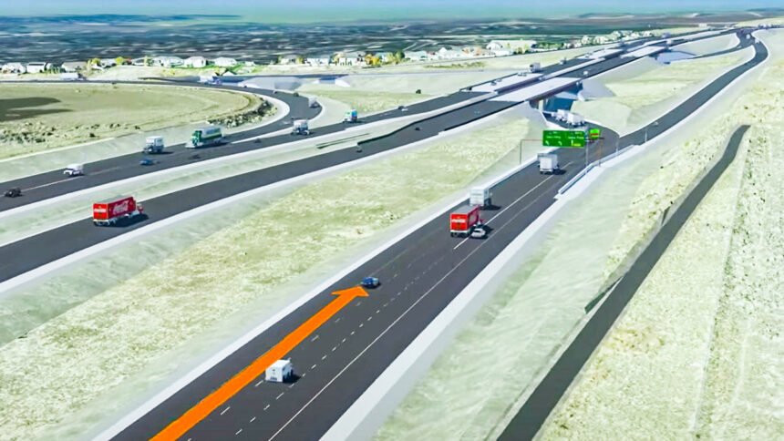 When completed, westbound traffic from Pocatello Creek Road will pass under I-15 to merge with I-86.