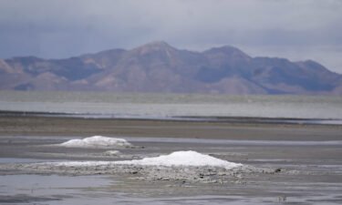 The Great Salt Lake in Utah has dropped to its lowest level on record for the second time in less than a year as a climate change-fueled megadrought tightens its grip in the West.