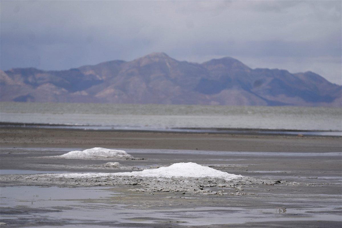<i>Rick Bowmer/AP</i><br/>The Great Salt Lake in Utah has dropped to its lowest level on record for the second time in less than a year as a climate change-fueled megadrought tightens its grip in the West.