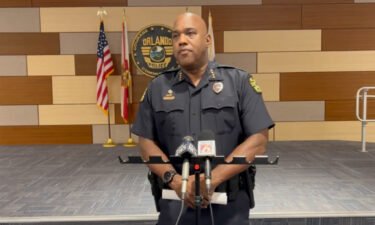 Orlando Police Chief Eric D. Smith gives a press conference after the overnight shooting downtown.
