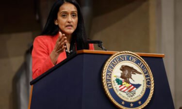 US Associate Attorney General Vanita Gupta delivers remarks at the Department of Justice Robert F. Kennedy Building on May 20