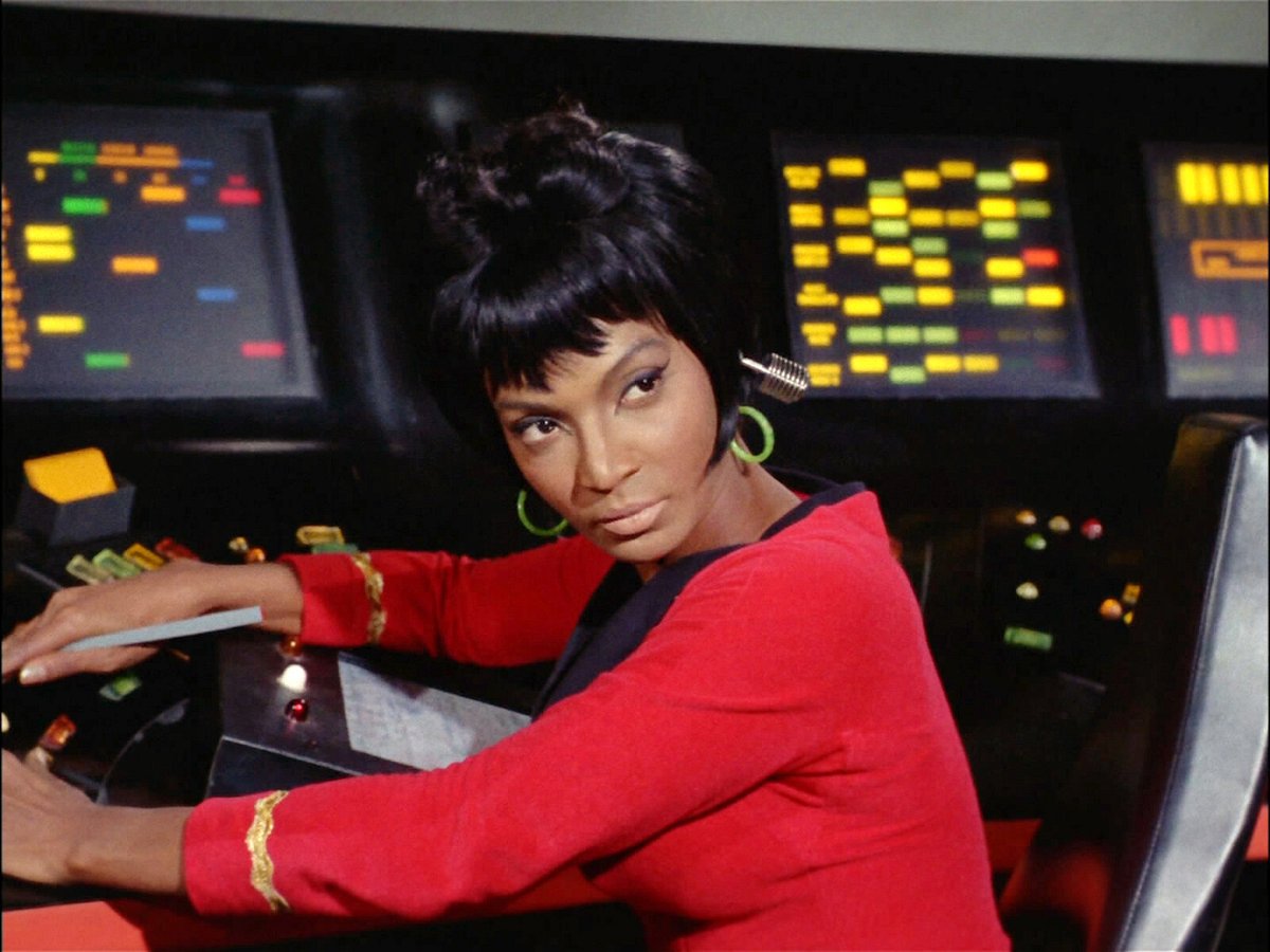 <i>CBS/Getty Images</i><br/>Nichelle Nichols as Lt. Nyota Uhura in a 1967 episode of 