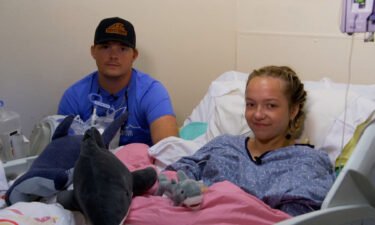 Shark attack survivor Addison Bethea and her brother Rhett Willingham spoke to CNN from her hospital bed on Monday