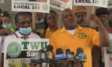 The TWU Local 100 members and officers gathered at the Bronx Courthouse Tuesday morning for the scheduled appearance of 49-year-old Alexander Wright