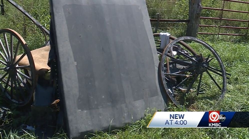 <i>KMBC</i><br/>An Amish family is recovering after a driver crashes into their horse and buggy Saturday afternoon.