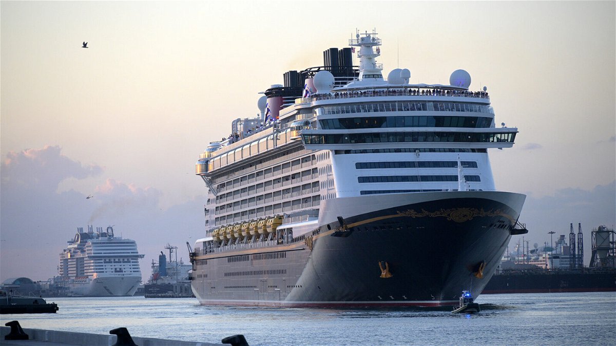 <i>Phelan M. Ebenhack/AP</i><br/>The Disney Fantasy cruise ship is seen here in Port Canaveral