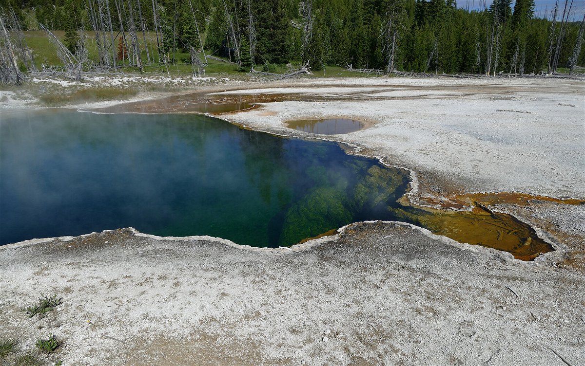 <i>courtesy Diane Renkin/Yellowstone National Park/Smith Collection/Gado/Getty Images/FILE</i><br/>A partial foot inside a shoe was found floating in one of the deepest hot springs in Yellowstone Park