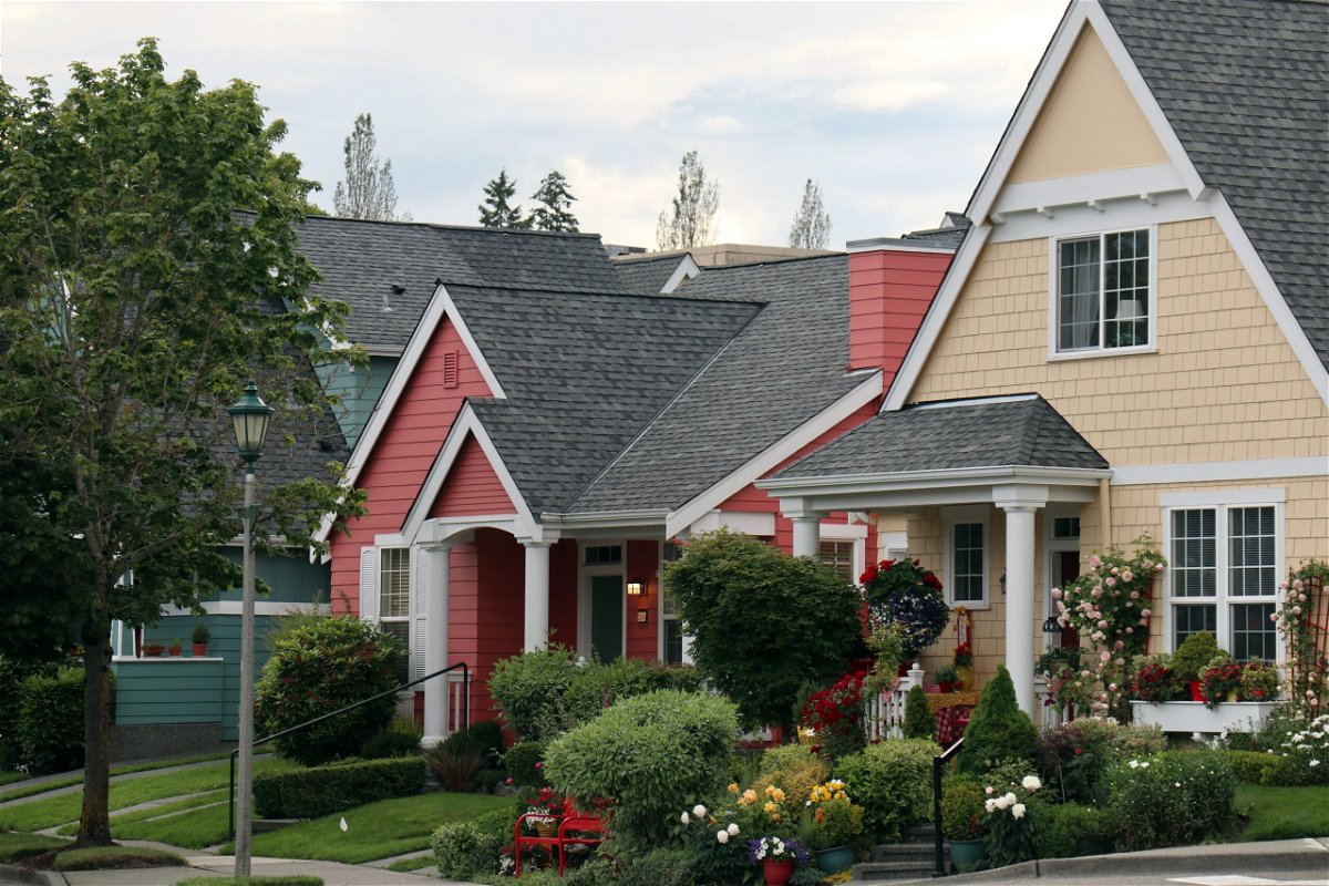 <i>Toby Scott/SOPA Images/LightRocket/Getty Images</i><br/>Mortgage rates have climbed above 5% once again. Homes are here seen in a neighborhood in Poulsbo