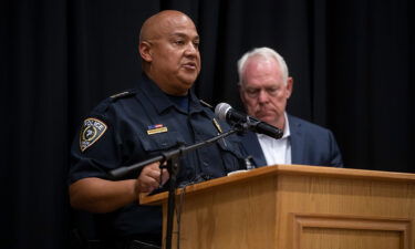 Uvalde police chief Pete Arredondo seen at a press conference on May 24. A termination hearing to decide the fate of Arredondo has been delayed again.