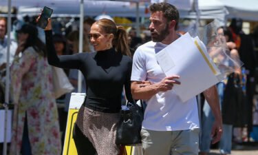 Ben Affleck is set to celebrate his 50th birthday with new wife Jennifer Lopez. The couple is pictured here in Los Angeles on July 3.