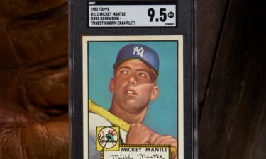A Mickey Mantle baseball card from 1952 sold for a jaw-dropping $12