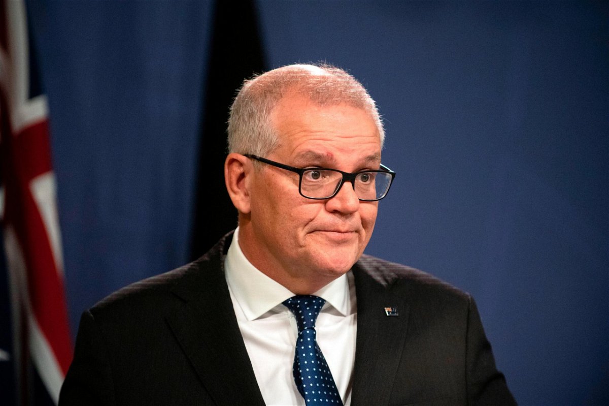 <i>Flavio Brancaleone/AP</i><br/>Former Australian Prime Minister Scott Morrison defended his actions at a news conference in Sydney