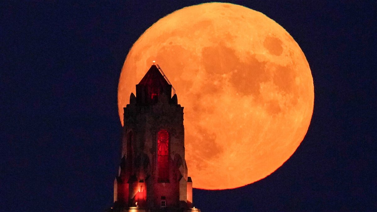 <i>Charlie Riedel/AP</i><br/>This summer's last supermoon and meteor shower takes place on August 11. The August full moon