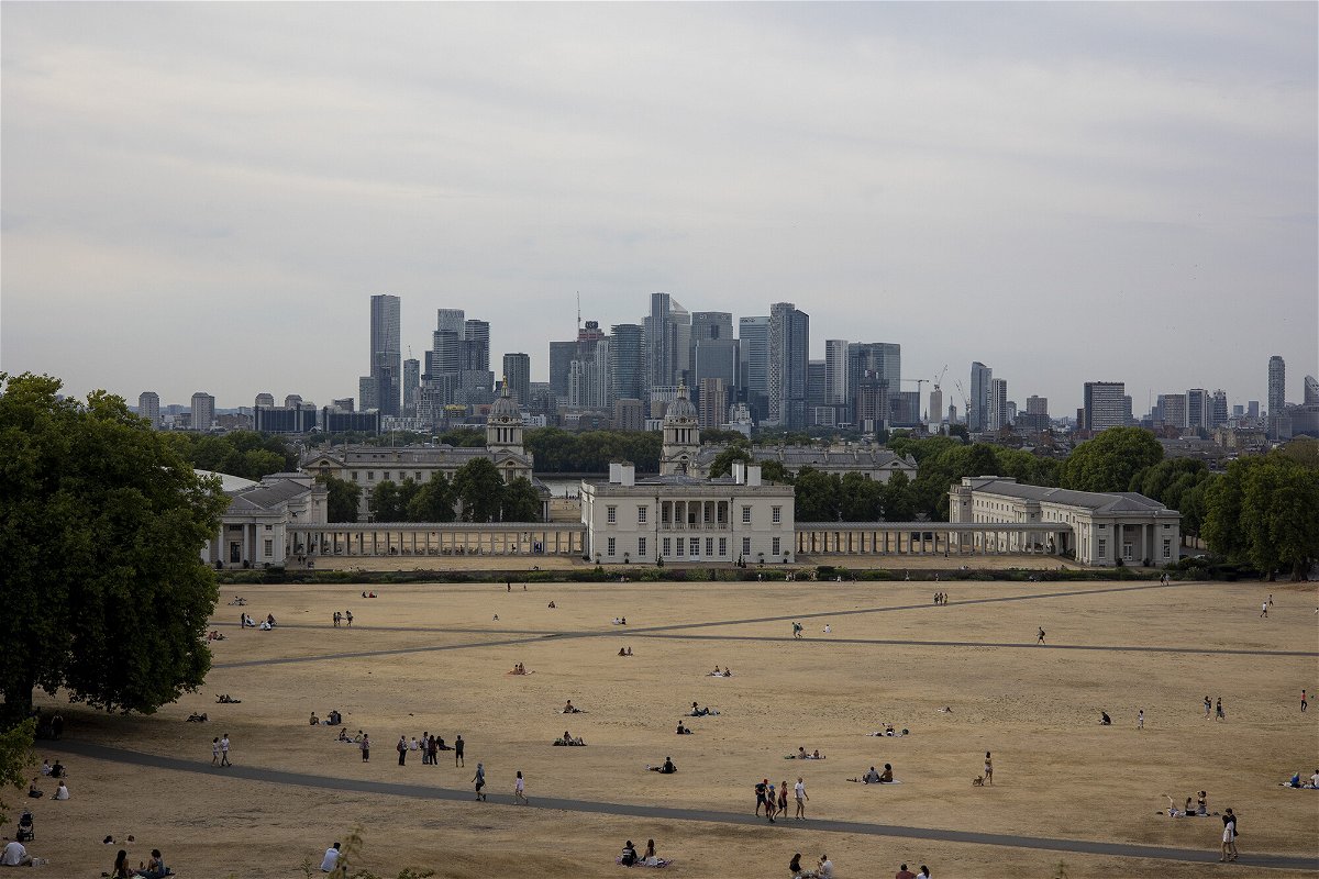 <i>Hesther Ng/SOPA Images/LightRocket/Getty Images</i><br/>Dry grass is seen here in Greenwich Park