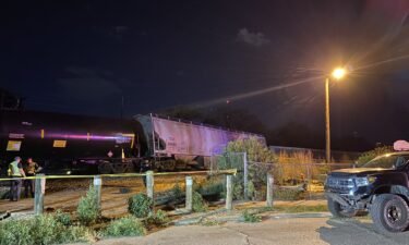 A train derailment in El Paso