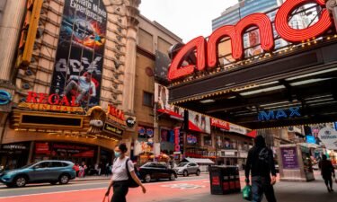Regal and AMC theaters were closed in New York's Times Square in this pandemic photo from October 24