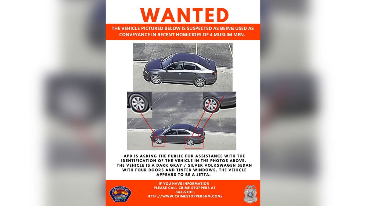 <i>From Albuquerque Police Department/Twitter</i><br/>The vehicle of interest in the recent killings of four Muslim men in Albuquerque