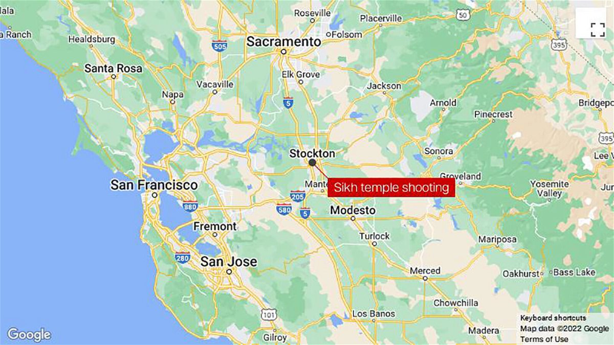 <i>Google</i><br/>Three people are hospitalized after a shooting at the Sikh Temple in Stockton