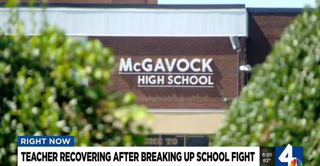 <i>WSMV</i><br/>A teacher was injured after attempting to break up a fight between students.