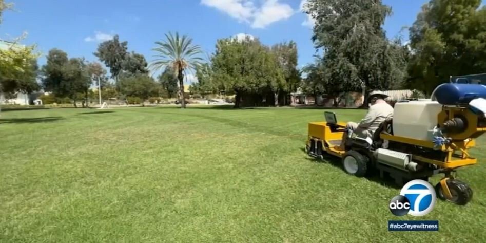 <i>KABC</i><br/>Rain Systems promises to keep grass green while still conserving water.