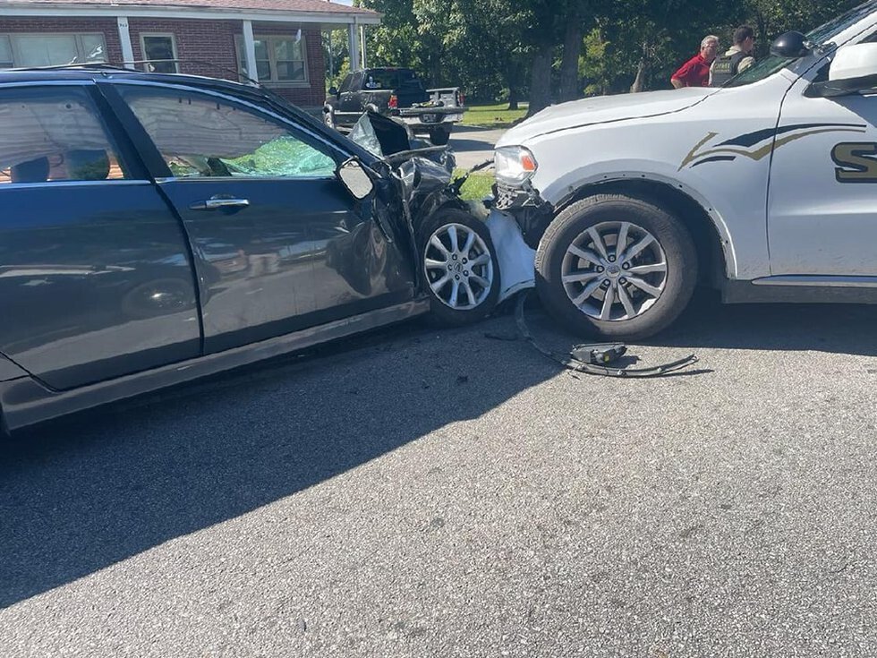 <i>Smith County Sheriff's Office</i><br/>A Macon County deputy crashed into a car head-on that was headed toward the route of the Macon County High homecoming parade.