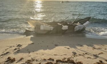 Chief Patrol Agent of the Miami Sector Walter Slosar posted this photo of a boat carrying 15 Cuban migrants on Haulover Beach
