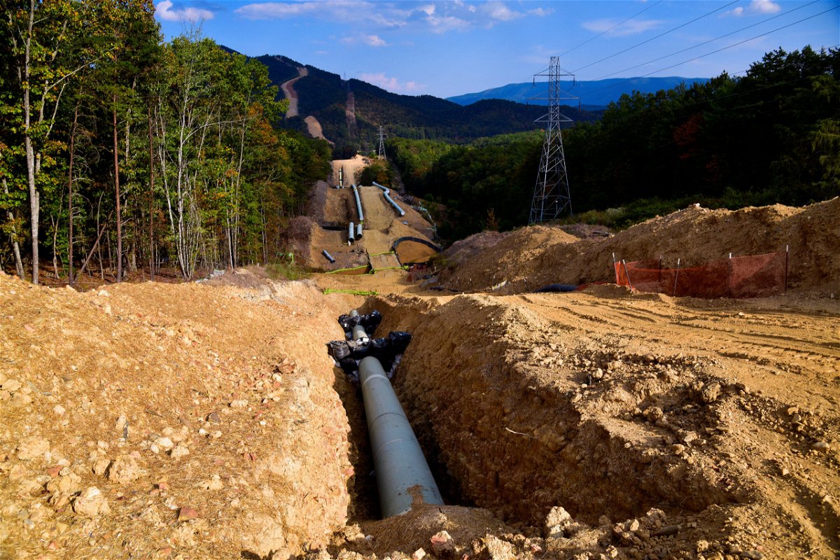 <i>Charles Mostoller/Reuters</i><br/>The Mountain Valley Pipeline construction near Elliston