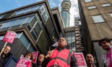 BT workers on strike over  pay on August 30 in London