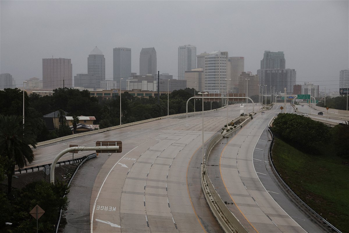 <i>Shannon Stapleton/Reuters</i><br/>The saline of Tampa Bay is seen ahead of Hurricane Ian in Tampa