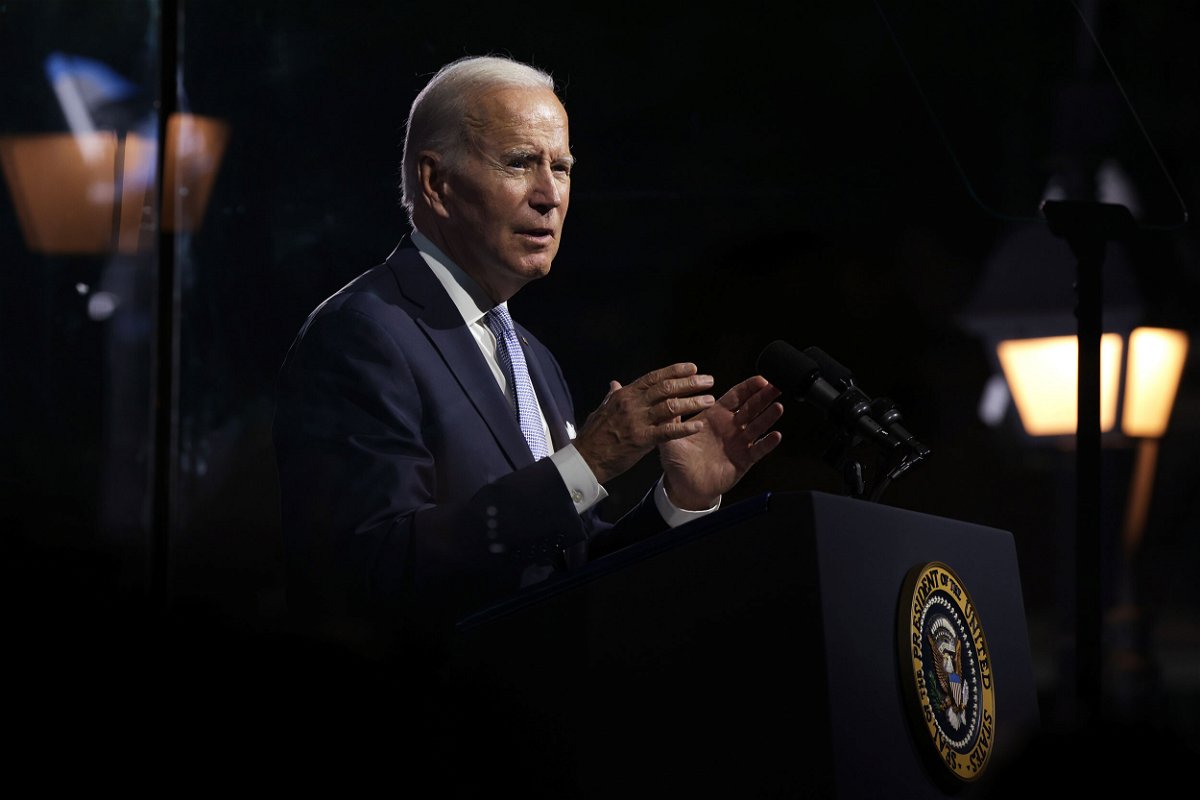 <i>Alex Wong/Getty Images</i><br/>President Joe Biden cited the Democrats' $369 billion climate package