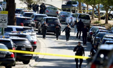 Law enforcement officers from different agencies were on the scene following a shooting at a school campus in Oakland