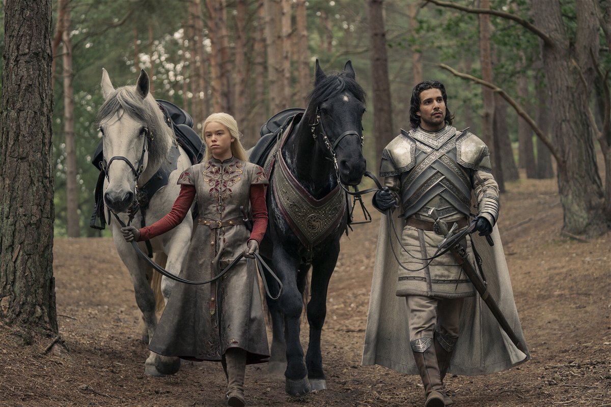 <i>Ollie Upton/HBO</i><br/>Milly Alcock (left) and Fabien Frankel are pictured here in 'House of the Dragon.'