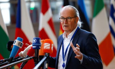 Luxembourg's Energy Minister Claude Turmes speaks to the media as he attends a European Union Energy Ministers meeting on high energy prices in Brussels