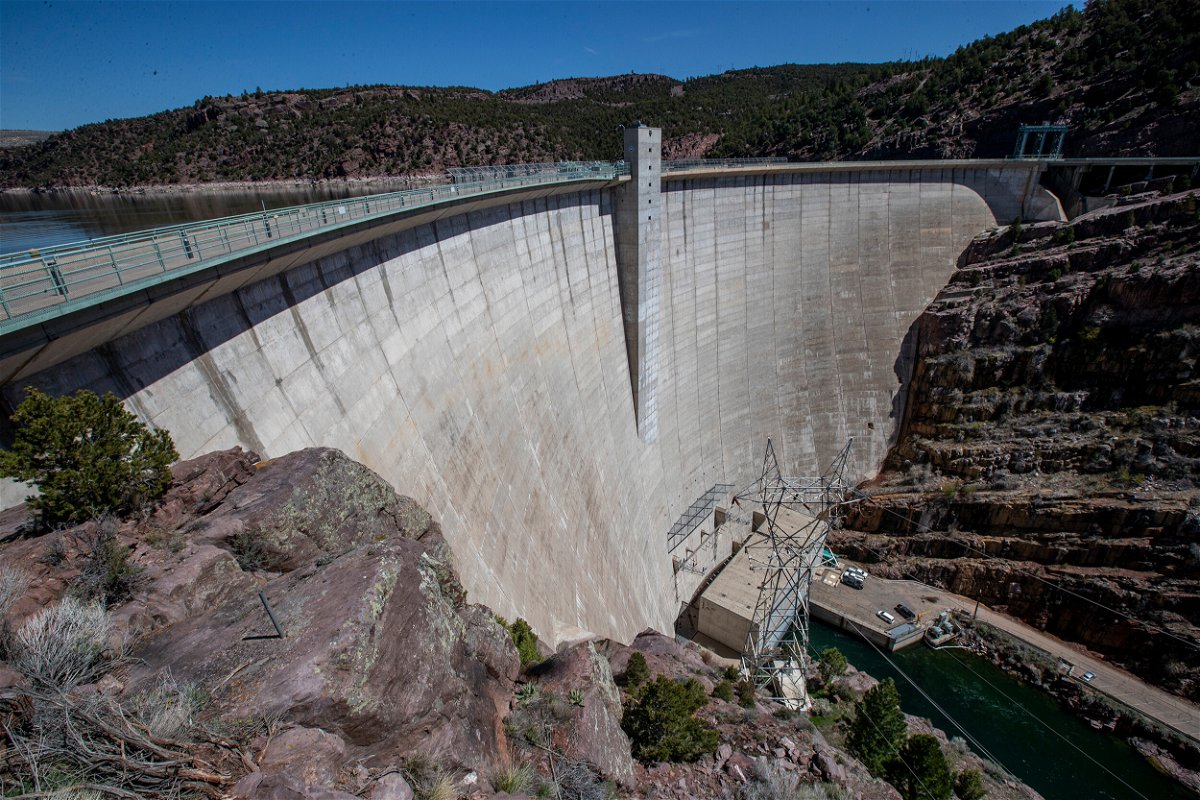<i>Robert Gauthier/Los Angeles Times/Getty Images</i><br/>The Flaming Gorge Dam on the Colorado River.