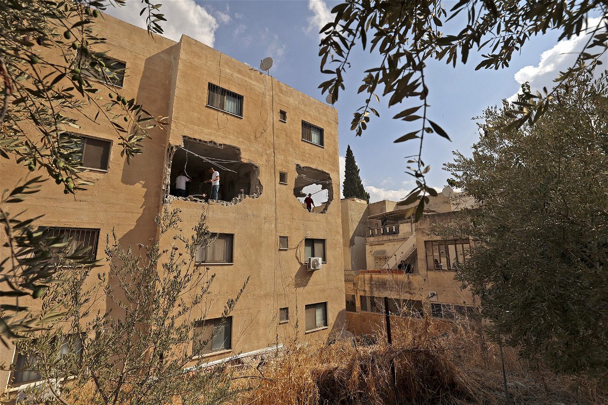 <i>Abbas Momani/AFP/Getty Images</i><br/>Pictured here is the apartment in Jenin destroyed by Israeli forces.