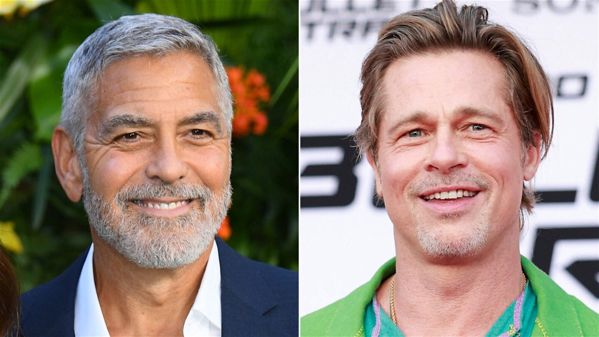 <i>Getty Images</i><br/>George Clooney (left) and Brad Pitt are seen here in a split image.