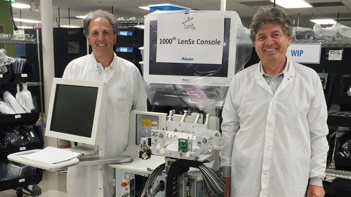 <i>American Association for the Advancement of Science</i><br/>(From left) Dr. Ron Kurtz and Tibor Juhasz commercialized the LASIK technique to correct vision.