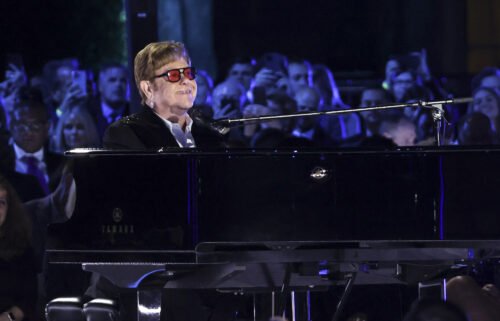 Sir Elton John performs during an event on the South Lawn of the White House on September 23.
